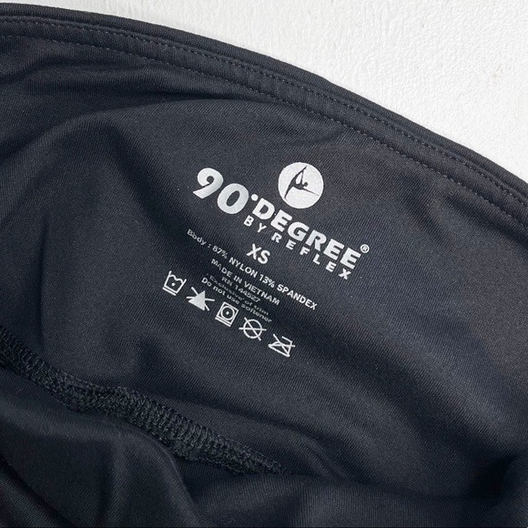 90 DEGREES BY REFLEX Black Athletic Legging Tights - Picture 5 of 5